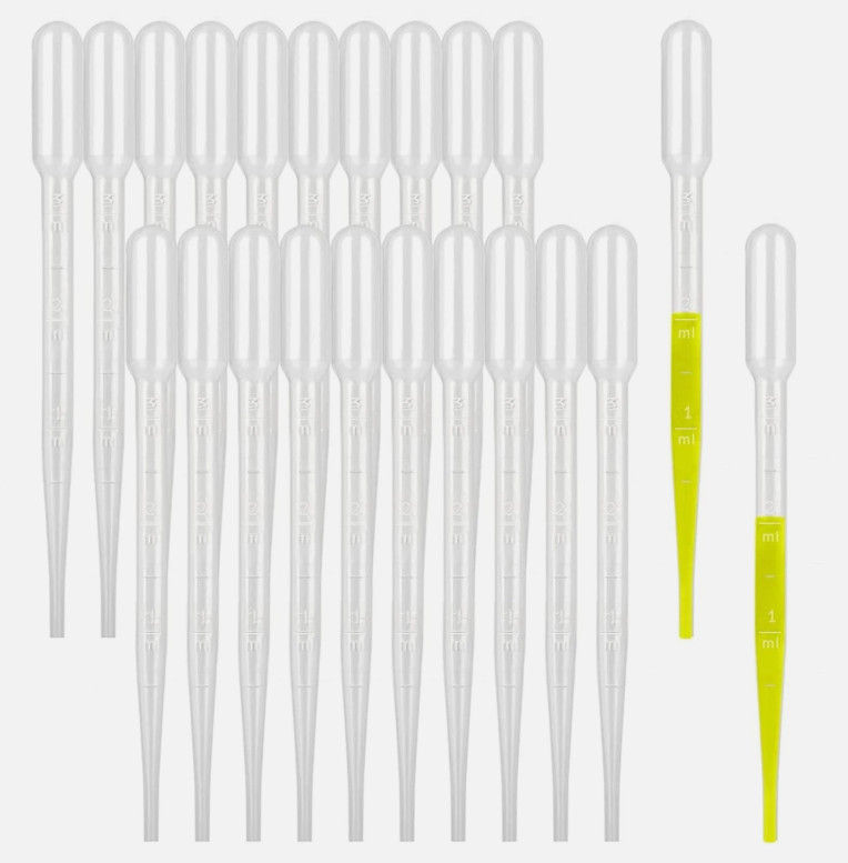3ml Disposable Plastic Transfer Pipettes for Science Experiment Crafts (200 Pcs)
