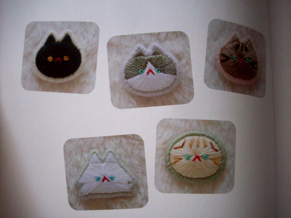 Cat Mania embroidery book patterns & instruction SO CUTE!