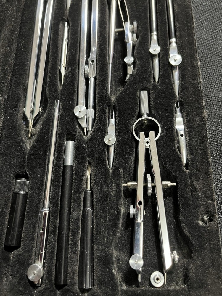 Vintage BOFA Drafting Set D415 15pc In Case