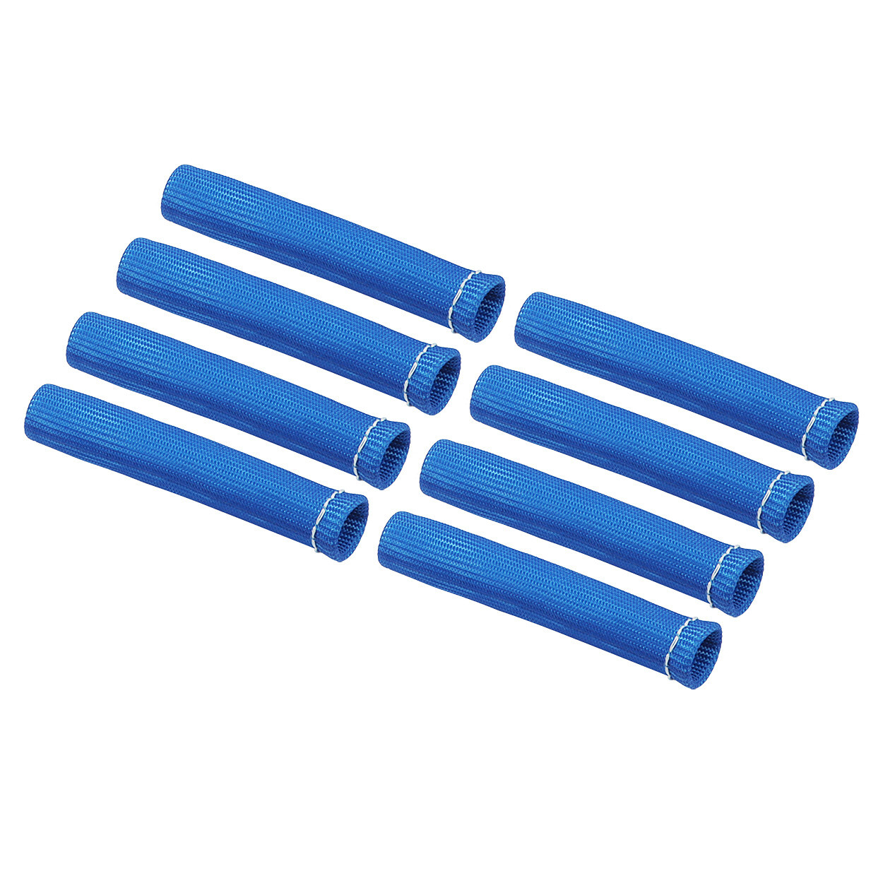 Spark Plug Wire Boots Heat Shield Protector Sleeve 2500 Degree 6 Inch Blue 8Pcs