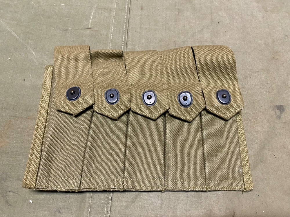 ORIGINAL WWII US ARMY 5 CELL 20RD AMMO CARRY POUCH