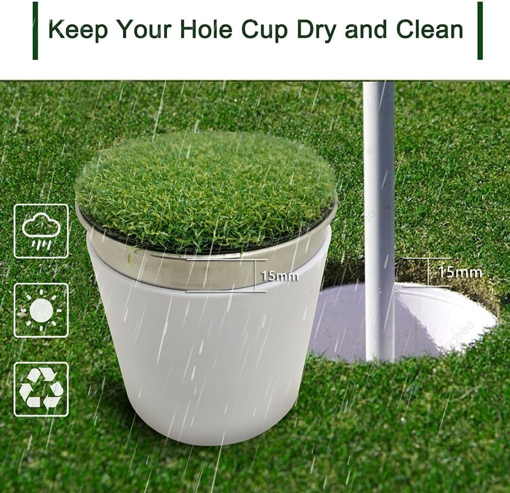 Golf Hole Cup Putting Green for Backyard Practice Putting Green Hole Simulate...