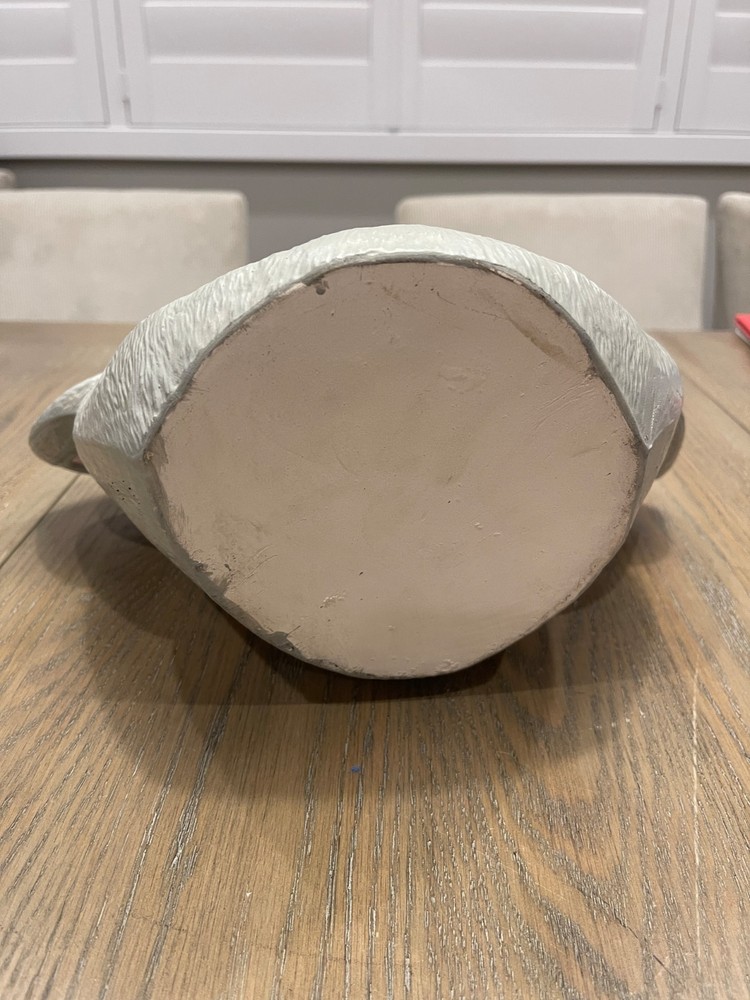 Crazy Rabbit Face Head Easter Dish Bowl Planter Server