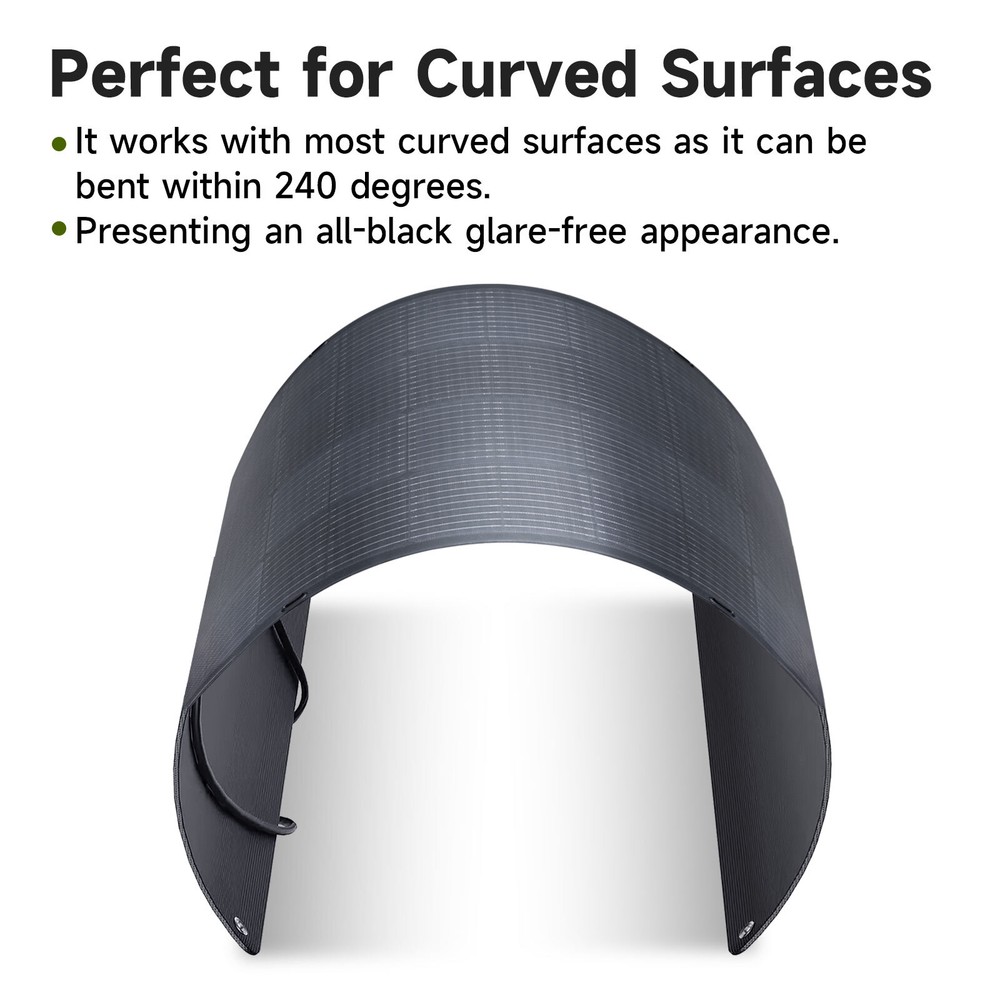 ALLPOWERS 100W OR 200W Flexible Mono Solar Panel Efficiency IP68 Solar Off Grid