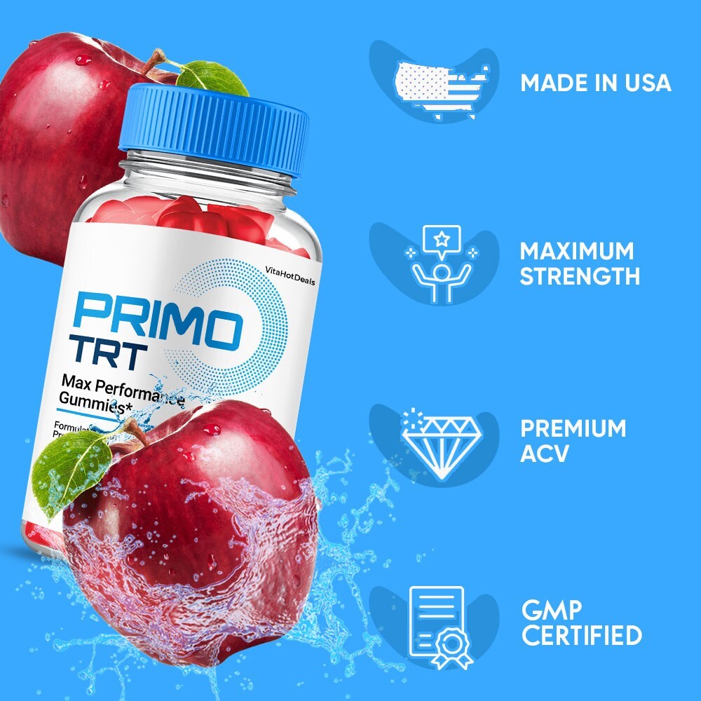 Primo TRT Gummies, All Natural Formula, Maximum Strength, PrimoTRT (2 pack)