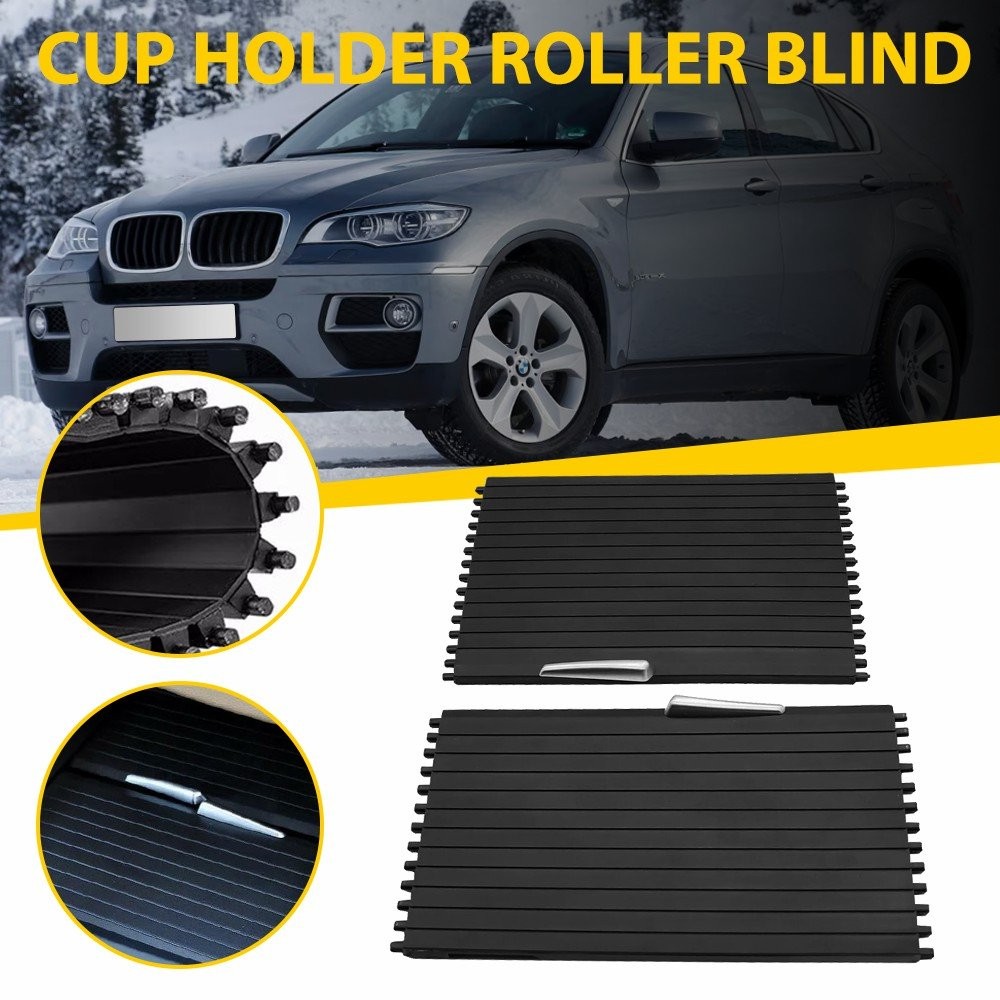 Front Console Cup Holder Roller Blind Cover For BMW X5 X6 E70 E71 xDrive35i