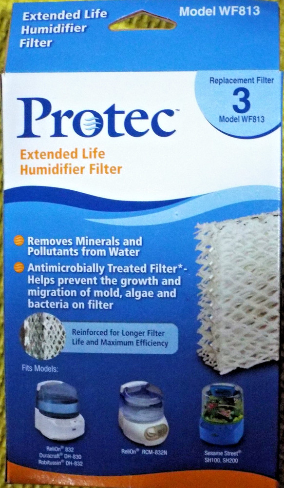 Protec WF813 Extended Life Humidifier Wicking Filter Replacement Antibicrobial