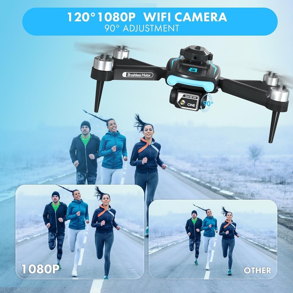 Drone with Camera 1080P HD Foldable Quadcopter 50 Min Flight Obstacle Avoidance