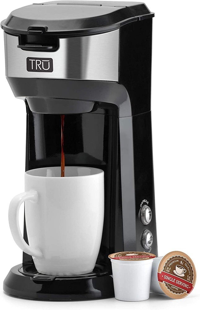 Tru Single Serve Brew System by Select Brands - Single Cup Coffee Maker 14 Fl Oz