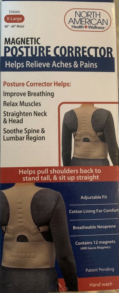 Magnetic Posture Corrector Support Brace Adjustabl Shoulder Back support X-LARGE