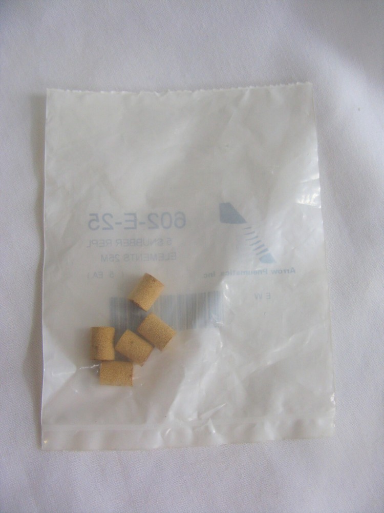 Arrow Pneumatic Snubber Replacement Elements Model 602-E-25 Pack of 5pcs