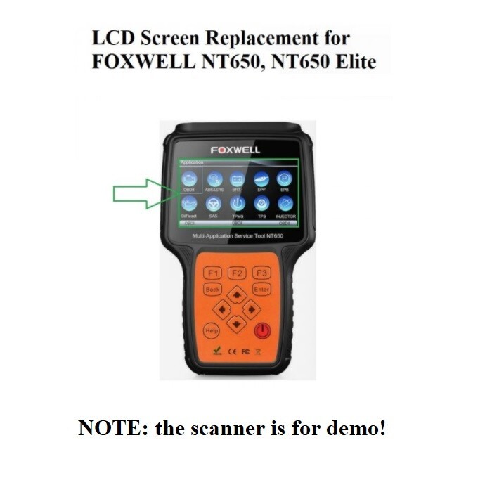LCD Screen Display Replacement for FOXWELL NT650 NT650Elite Scanner