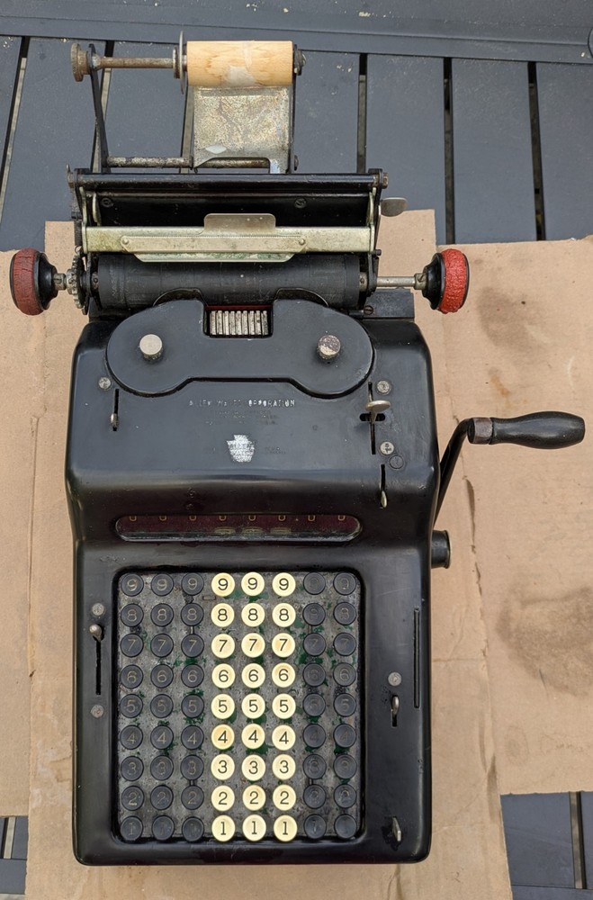 Antique Allen-Wales Model 45 Adding Machine Untested Vintage