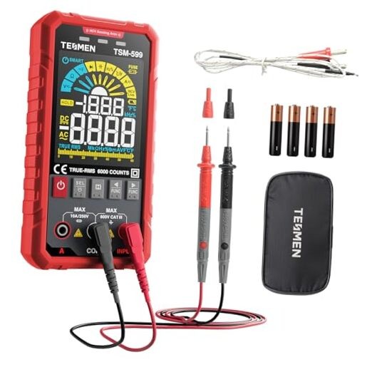 TSM-599 Smart Digital Multimeter, TSM-599 Auto&Manual Multimeter Red