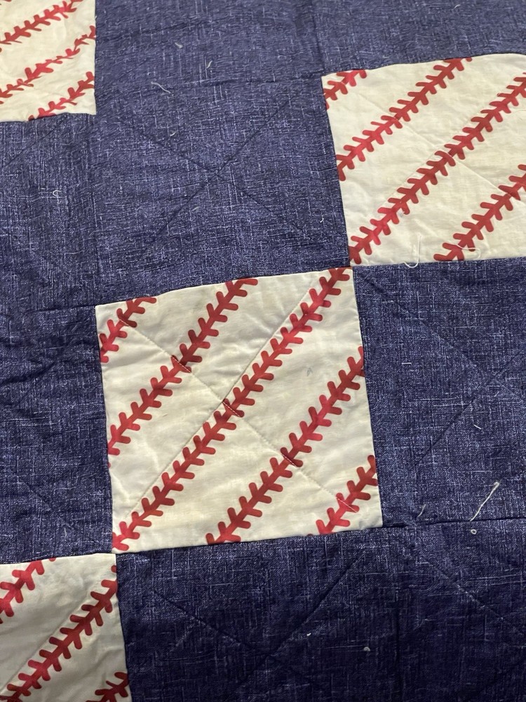 Boy Baseball Rag Quilt