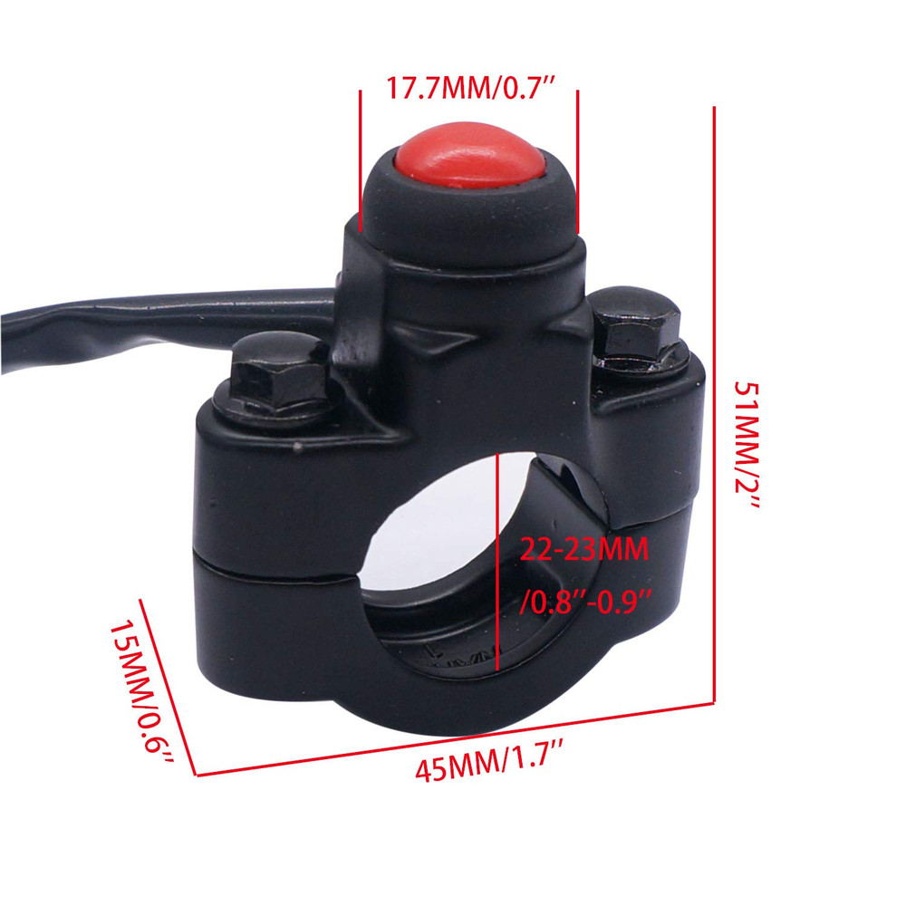 12V Motorcycle Engine Stop Start Kill Switch On/Off CNC Universal 7/8Inch 22Mm M