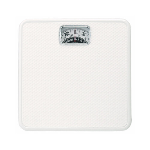 Taylor 20004014EXP White Square Mechanical Bath Scale - Quantity 1