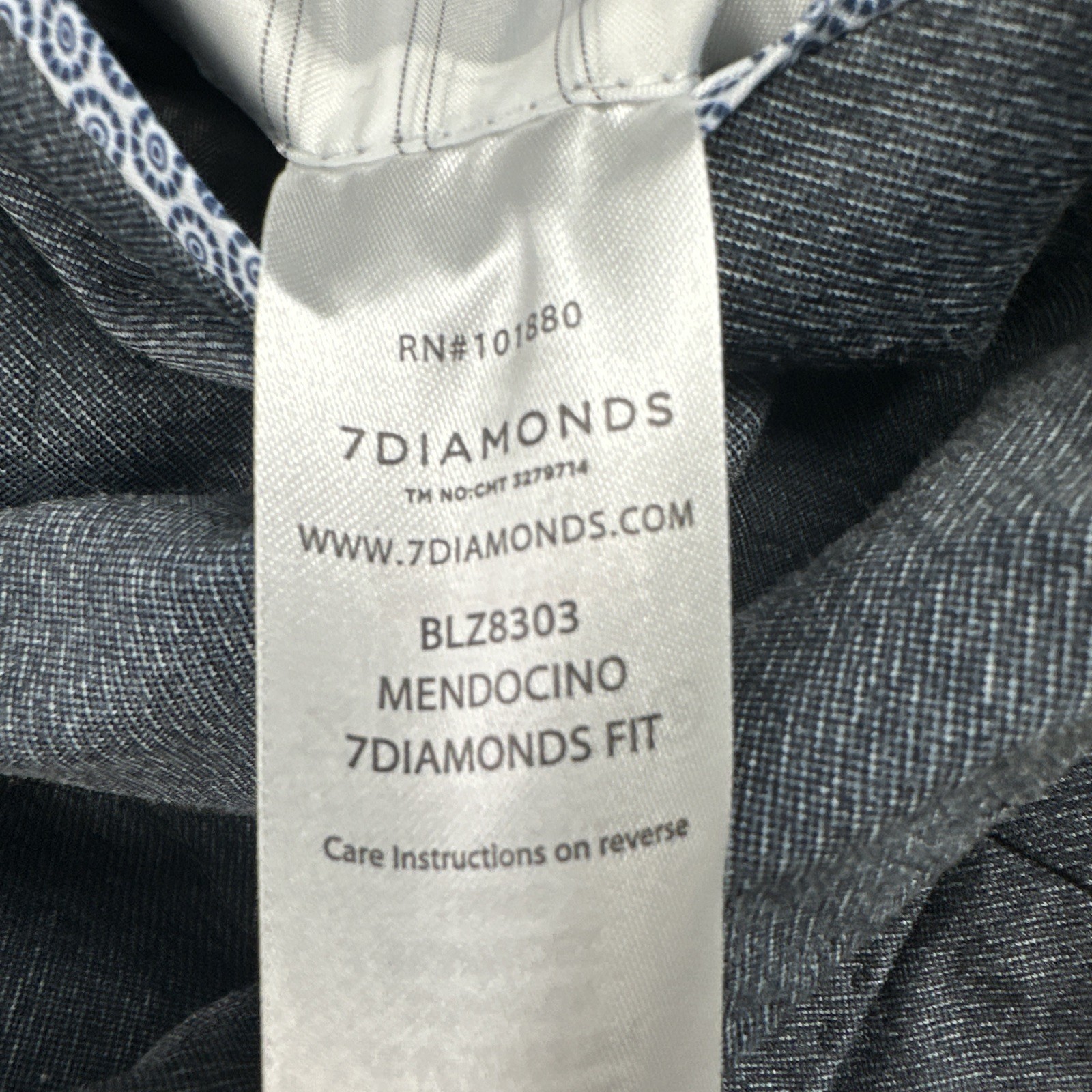 7 Diamonds Mendocino Blazer Men XL Blue 2 Button Dual Vented Stretch BLZ8303