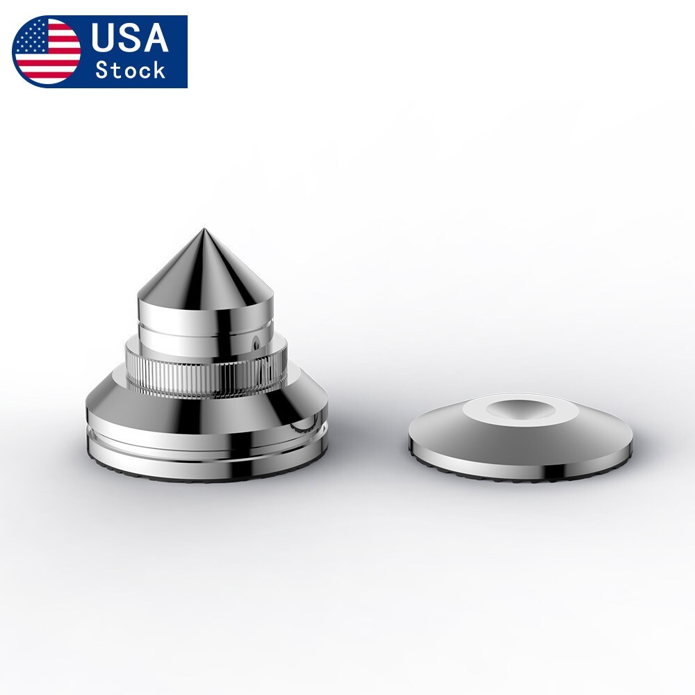 4Pcs Adjustable Stainless Steel HIFI Speaker Turntable Isolation Stand Feet Pad
