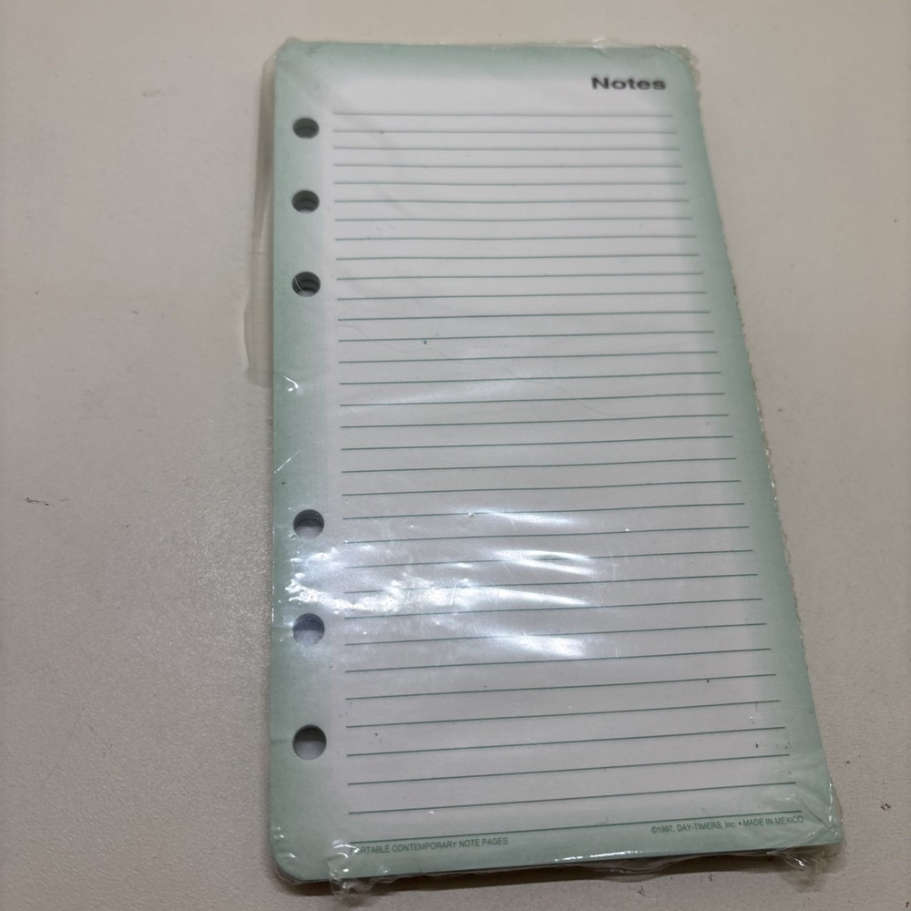 📒 Day-Timer Notes Refills 3.5 x 6 5/8 Portable Loose-Leaf 2 Pads 48 Sheets NEW