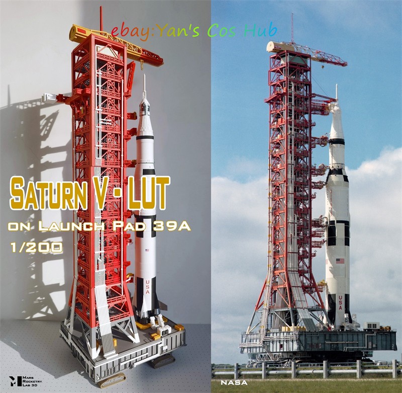 1/200 Scale Saturn V Rocket Launch Pad 3D Printed Model