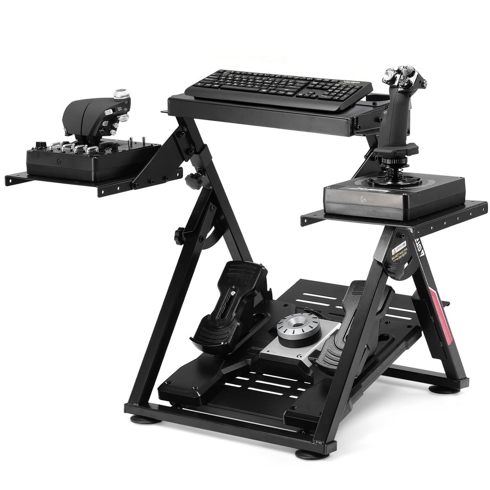 Flight Racing Simulator Stand - Fully Adjustable & Space-Saving Design