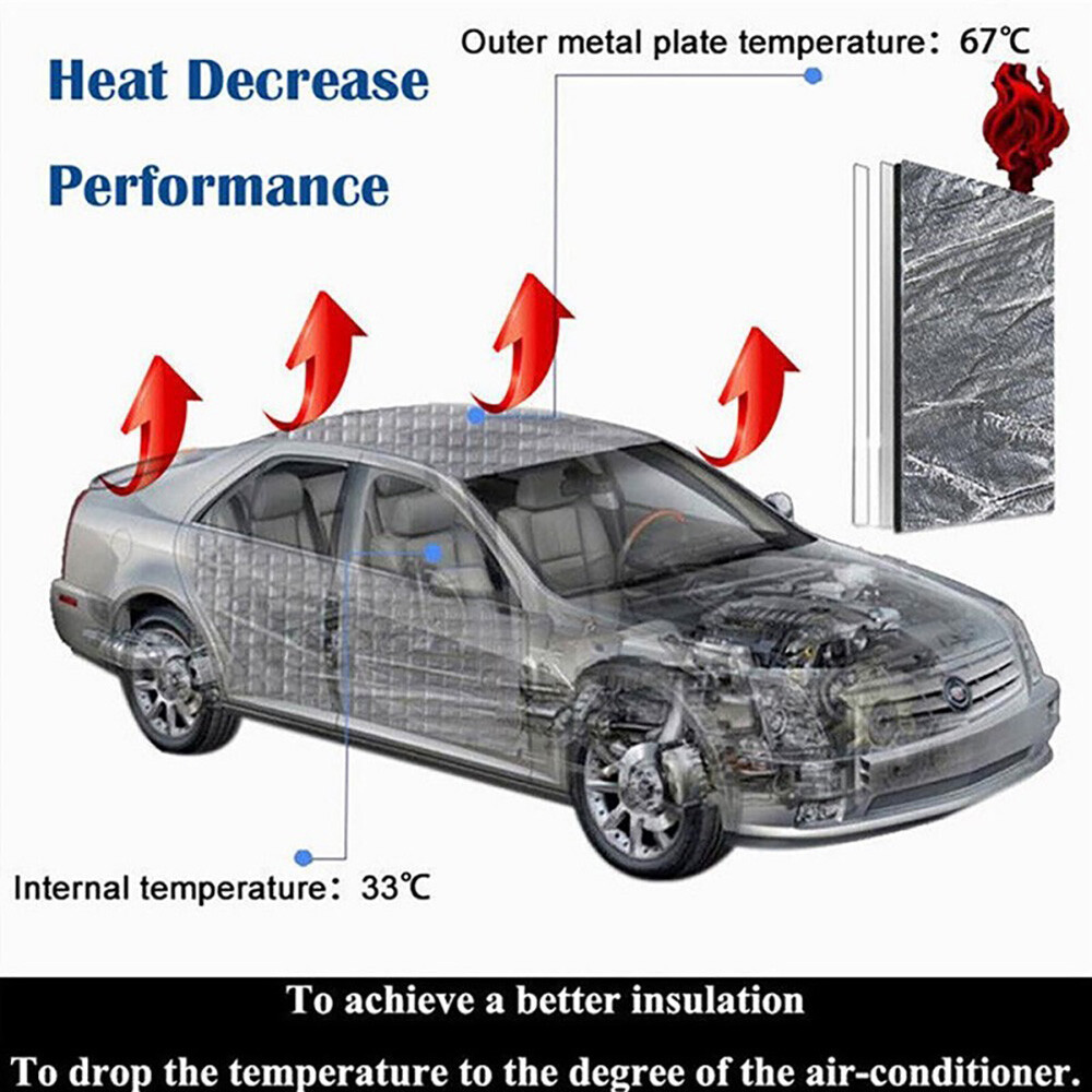 Self-adhesive Fireproof Sound Deadener Heat Insulation Mat For Car Hood Engine