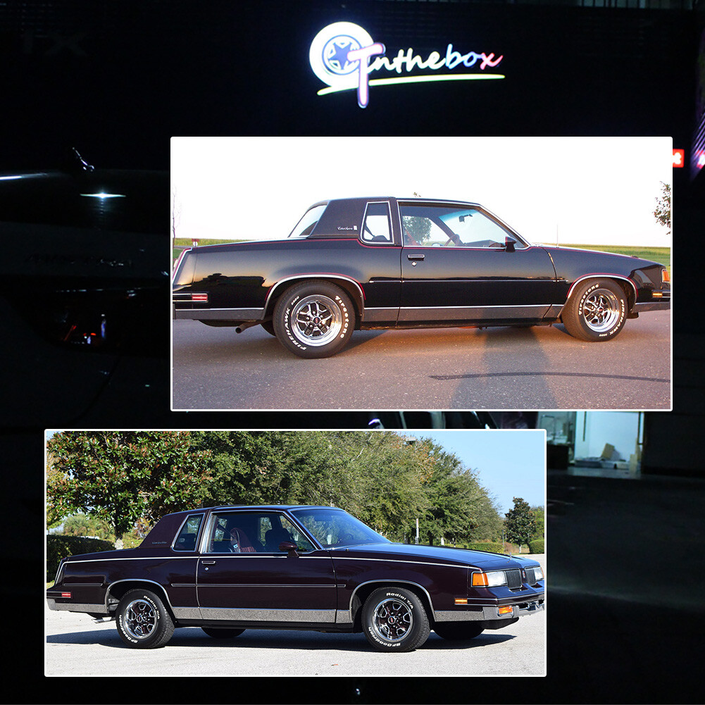 4X LED Side Marker Lights Clear Lens Front Rear For 81-88 Oldsmobile Cutlass 442