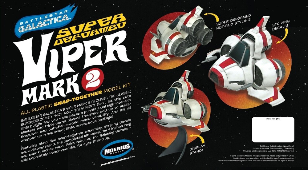 Battlestar Galactica Viper MKII Super Deformed Model Kit