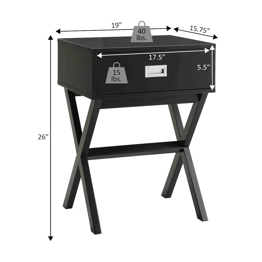 Designs2Go Landon 1 Drawer End Table