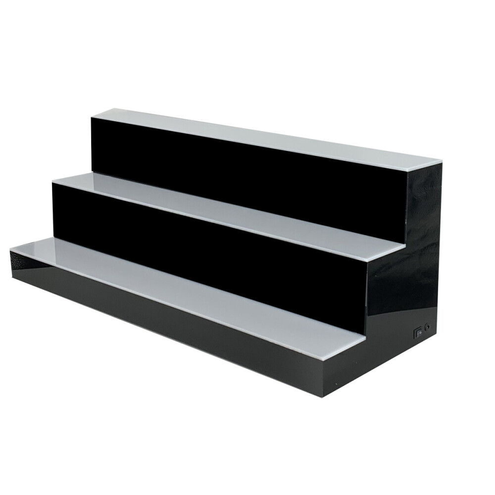 31" Up Back Bar Liquor Bottle Display Shelf 7 Color LED 3 Tier Glowing Light