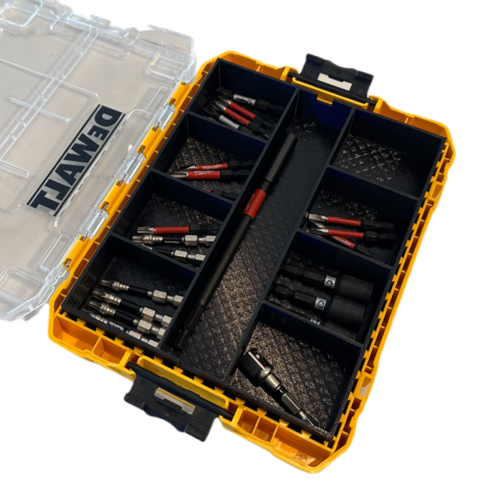 Impact bit holder insert for DEWALT Medium ToughCase (9 compartment)