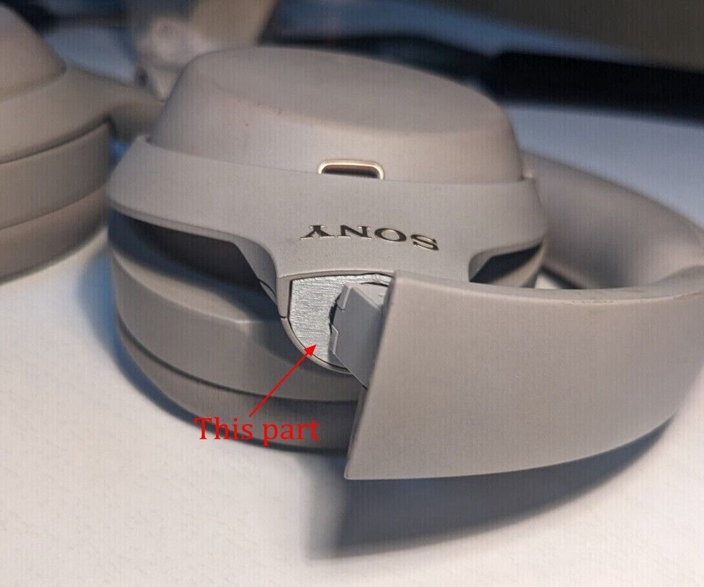 Silver Plastic Hinge Swivel Right / Left Replacement for Sony WH-1000XM4 Headset