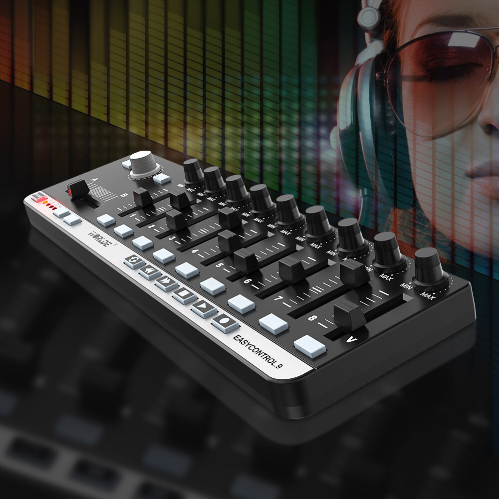 WorldE EasyControl.9 Portable Mini USB 9 Slim-Line Control MIDI Controller Black