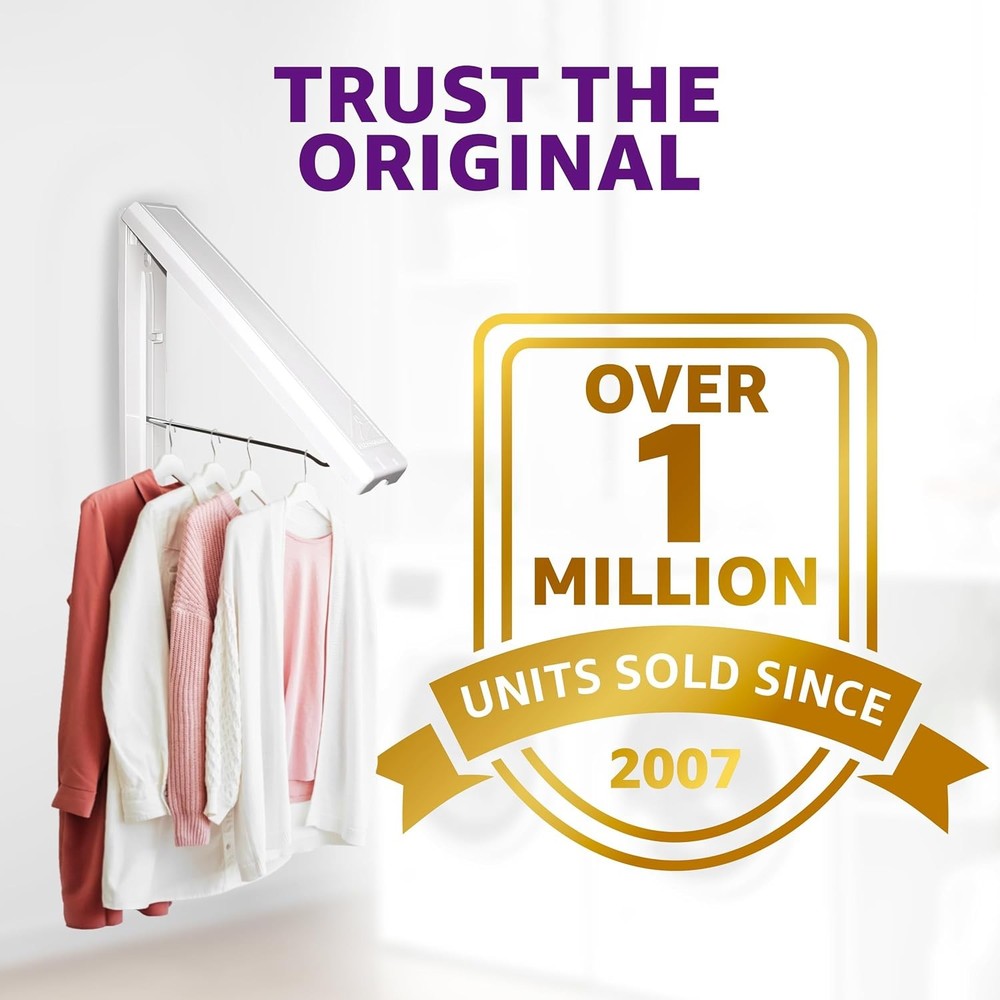 InstaHanger Clothes Drying Rack - Wall Mounted Laundry Drying Rack for Small Spa