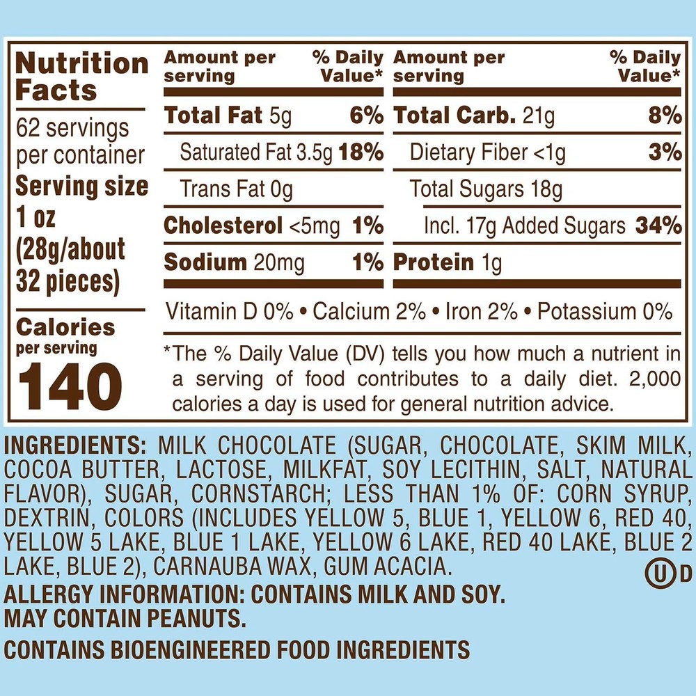 M&M's Milk Chocolate Assorted Pastel Easter Candy Bulk Jar 62 oz