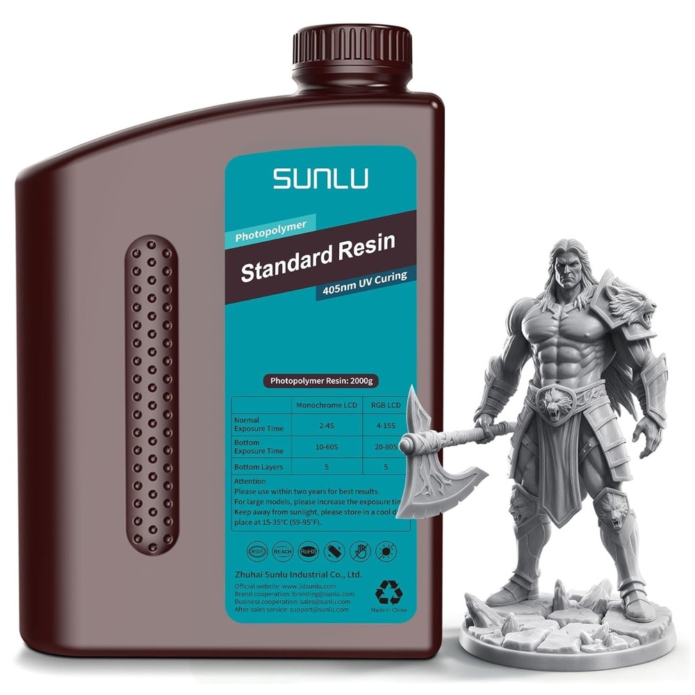 2kg Grey 3D Printer Resin - Fast-Curing, Low Odor, High Precision Performance