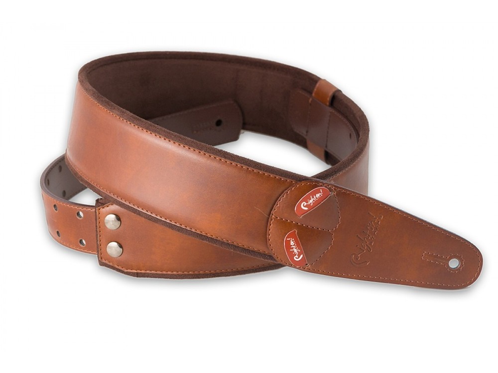 RightOn! Mojo Charm Guitar Strap; Brown