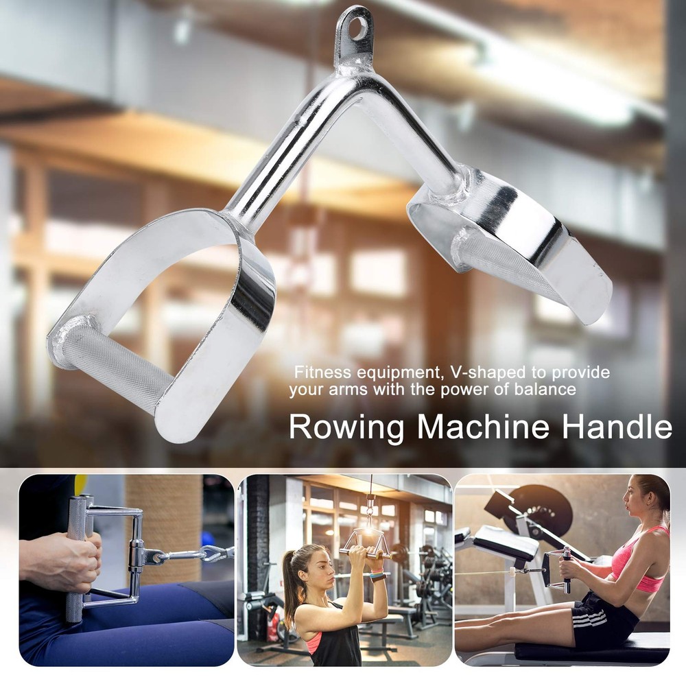 Row Attachment Handle,Heavy Steel Double D Row Handle Cable Attachment for Ro...
