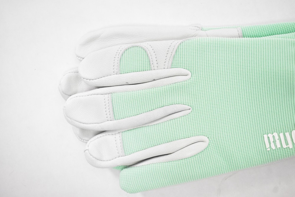 Mud Rustic Mud Garden Gloves 3 Pack Medium Green Leather Gardening Yard Work
