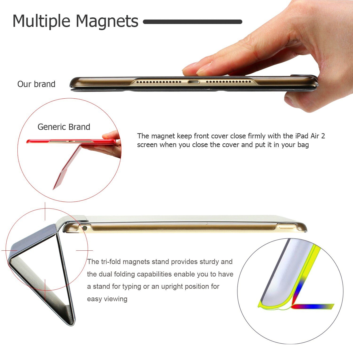 Slim Case For Apple iPad Mini 4 4th Generation Smart Cover with Auto Sleep/Wake