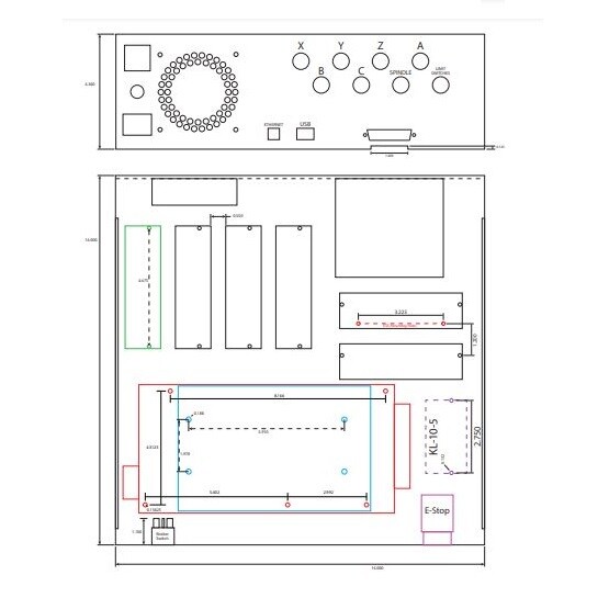 Aluminum Box (up to 6 axis) for CNC Controller