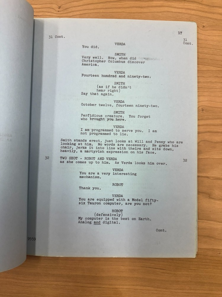 1966 Lost in Space "The Android Machine" Sci Fi TV Irwin Allen Production Script