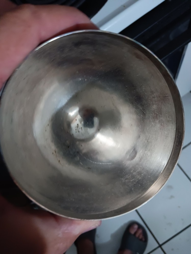 Antique English Silver Plate Condiment Egg Codder Eagle Finial Handle