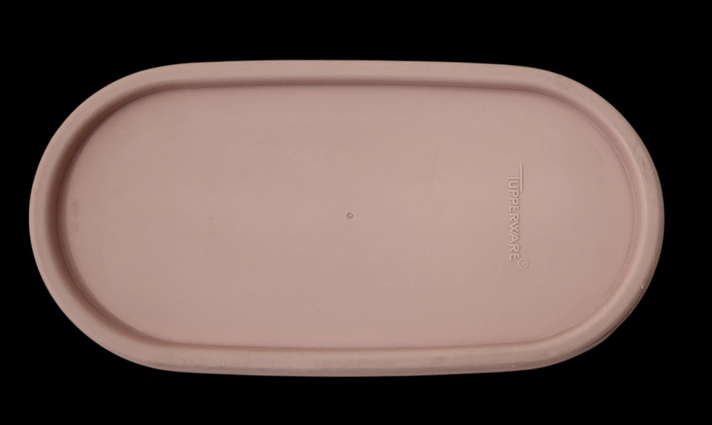 Tupperware Modular Mates #1 Rectangle Butter Container with Pink Lid 2 Cups 2 Pc