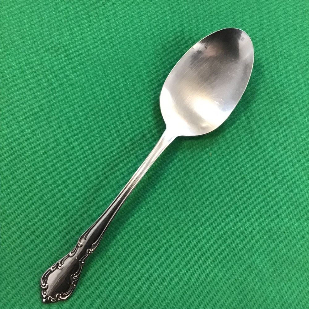 Oneida Profile St Louis Stainless Flatware Pair (2) Vegetable/ Serving Spoons