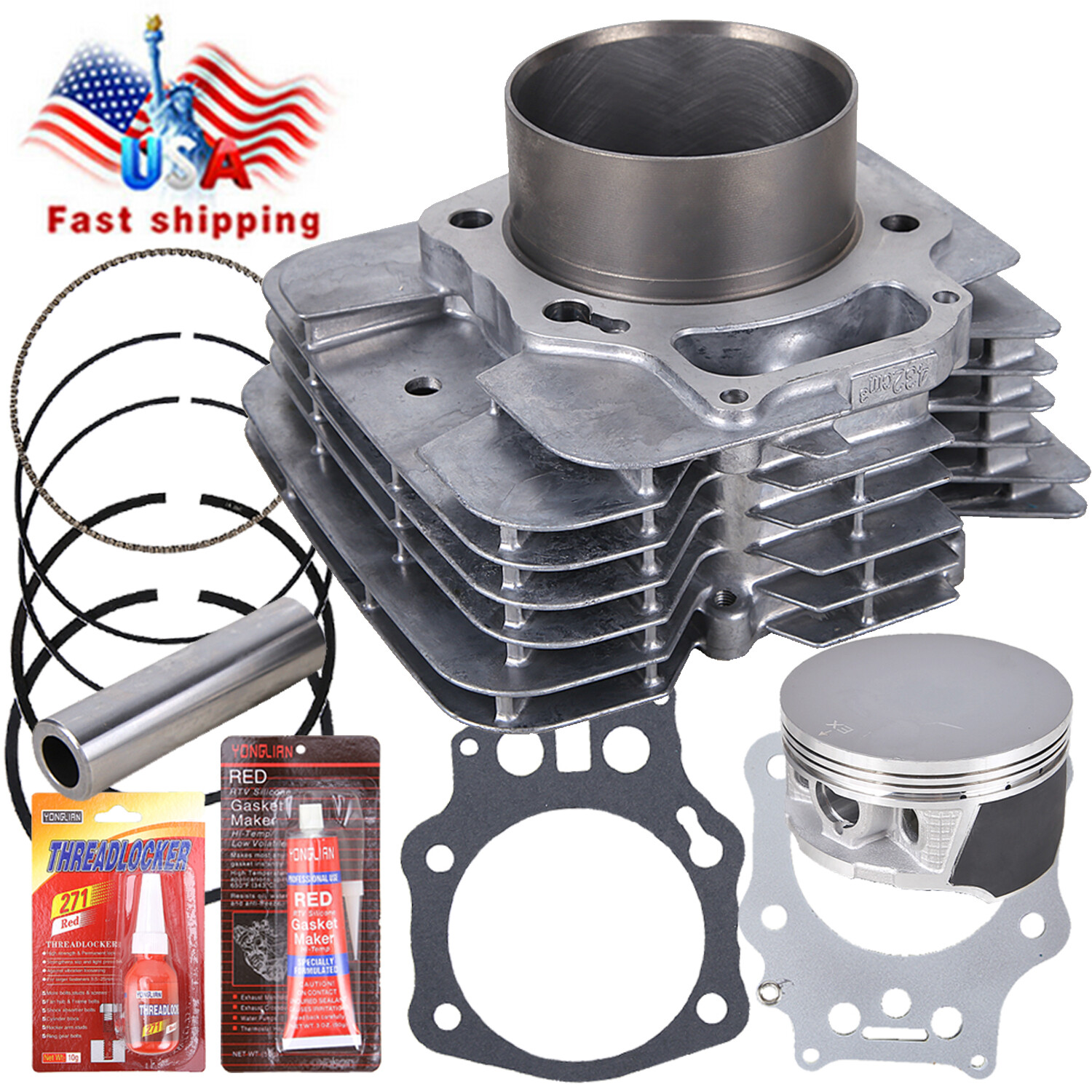 For Honda Foreman 450 Top End Rebuild Kit Cylinder Piston Gaskets 1998-2004