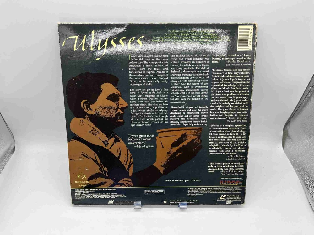 "Ulysses" Letterbox Laserdisc LD - Joseph Strick