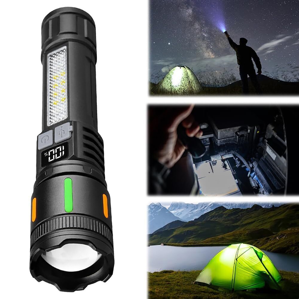 2 x 99000000 Lumens Super Bright LED Tactical Flashlight Rechargeable Work Light
