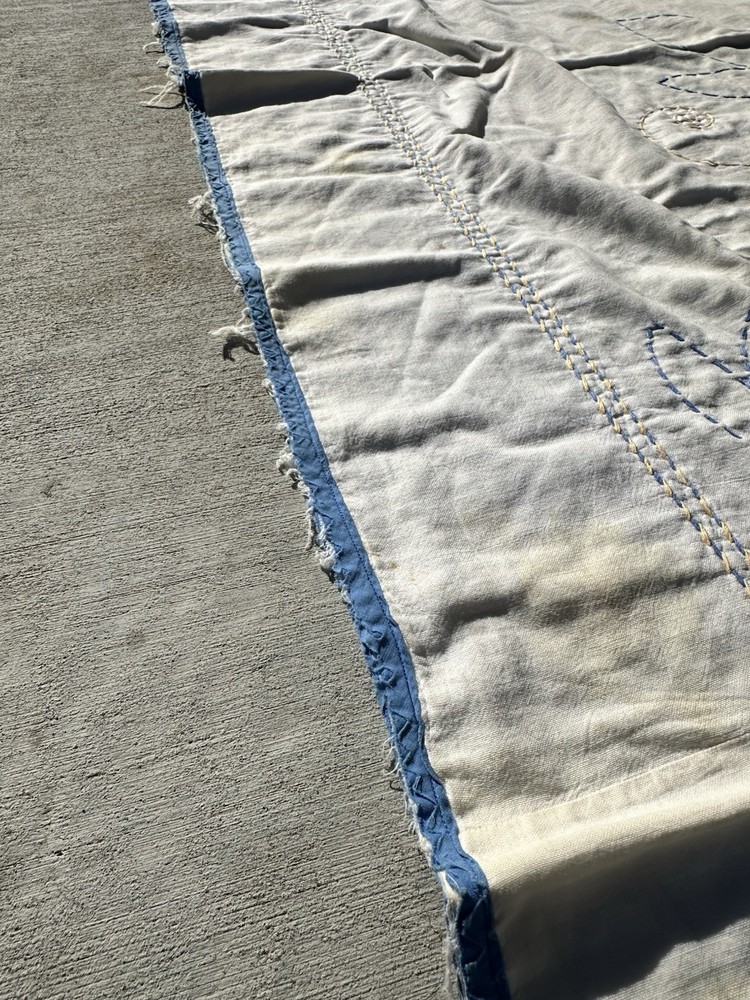 vintage embroidered quilt